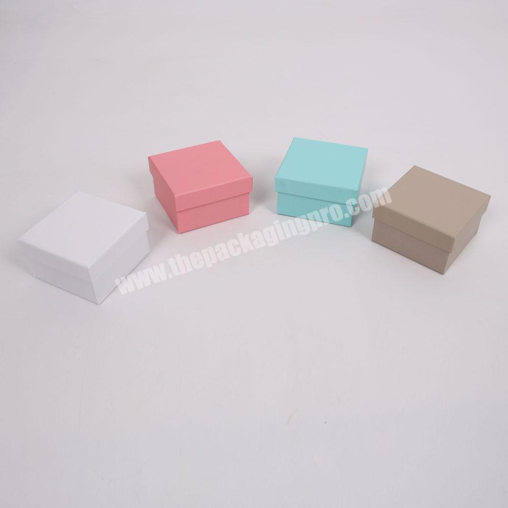 Cute Small Square Packaging Gift Box With Plain Color