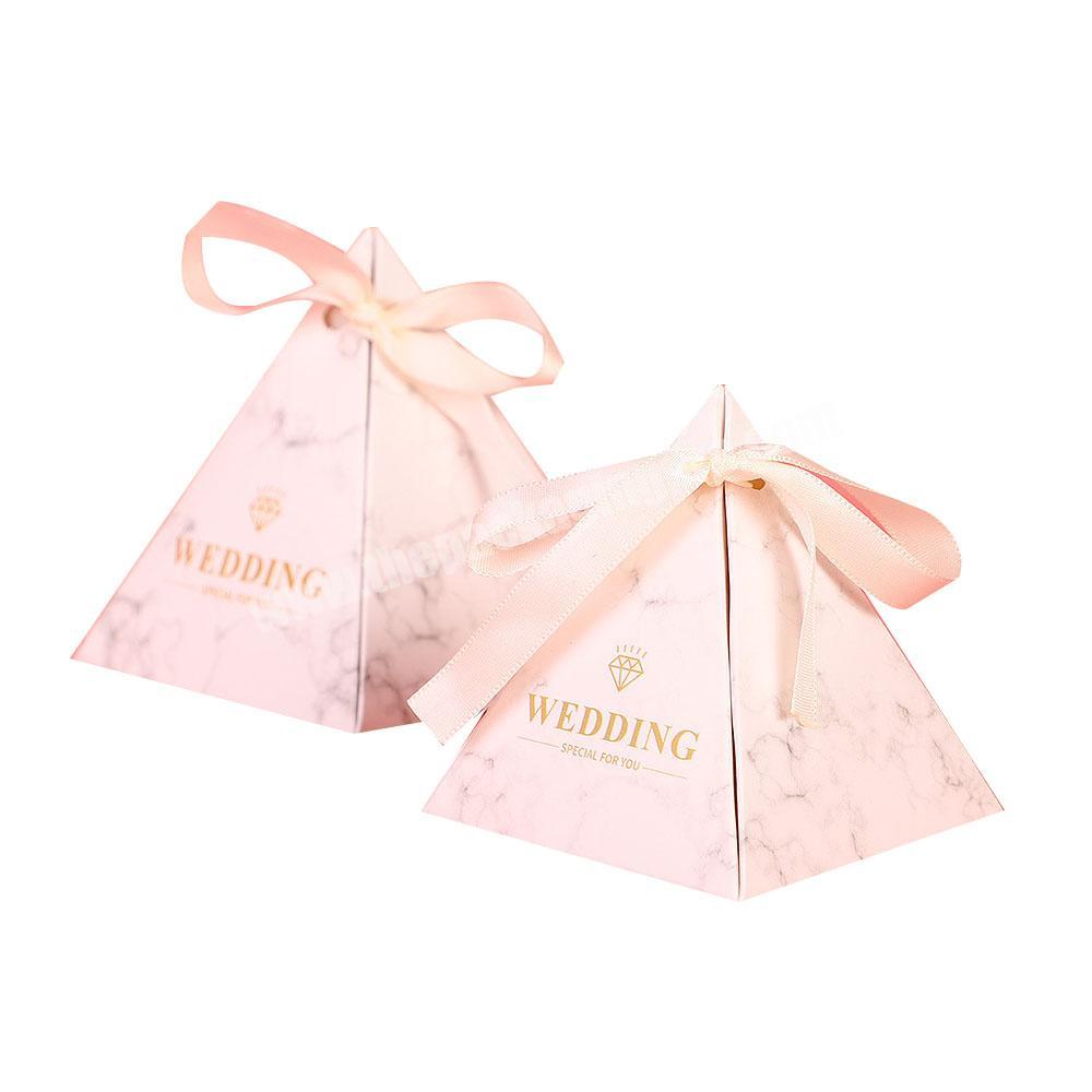 Cute Wedding Candy Chocolate Box Packaging 2020 With Ribbon