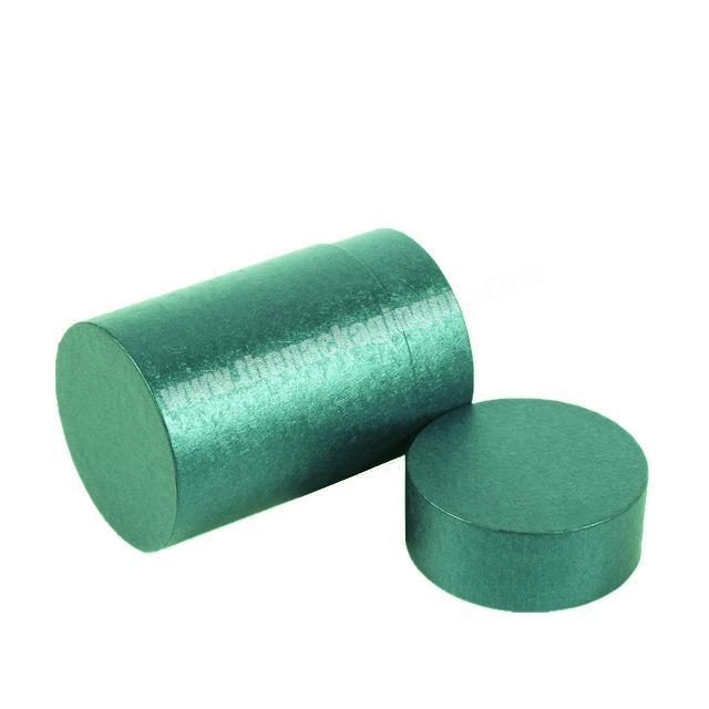 Cylindrical green paper tube box gift box custom wholesale