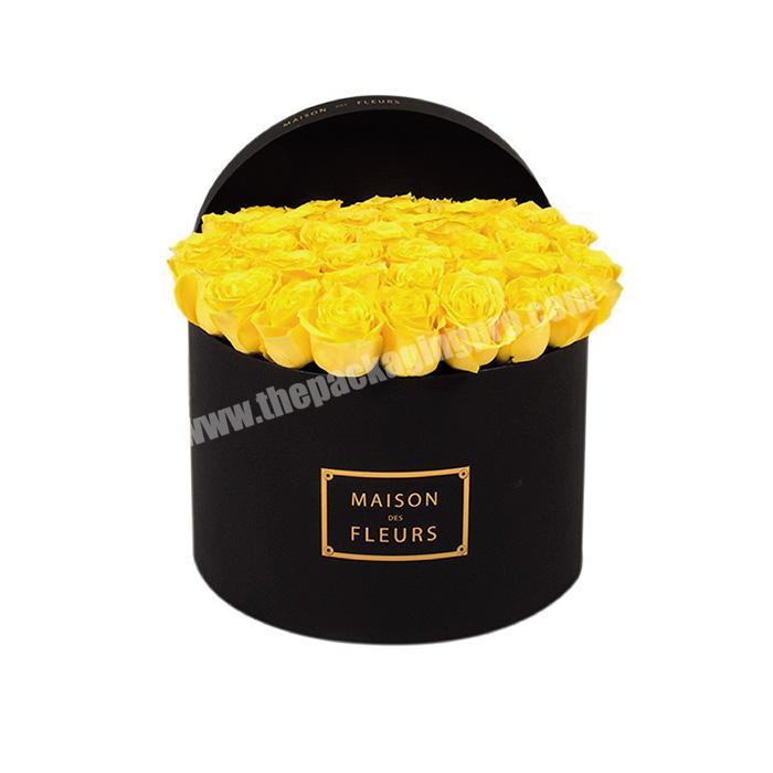 cylindrical paper tube black cylinder paper box round box for flowers