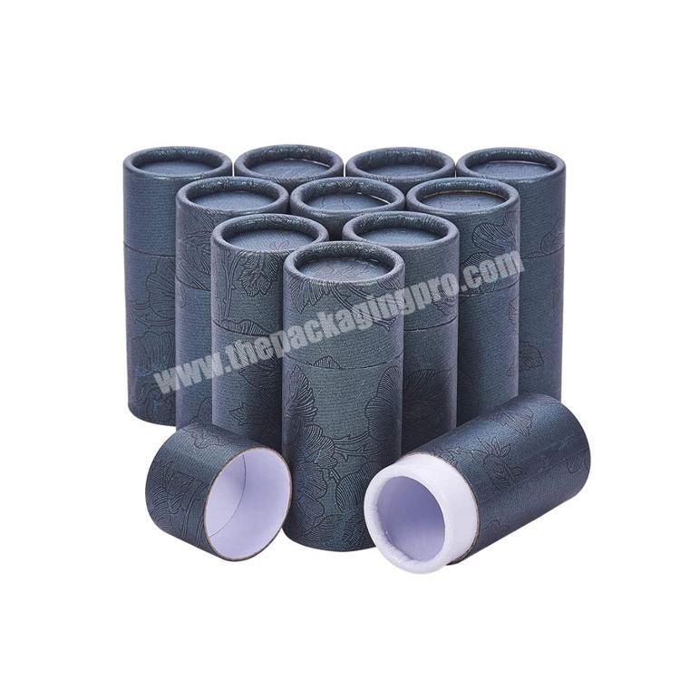 Darkgray Kraft Paperboard Tubes Round Kraft Paper Containers for Pencils Tea Caddy Coffee Cosmetic Crafts Gift Packaging