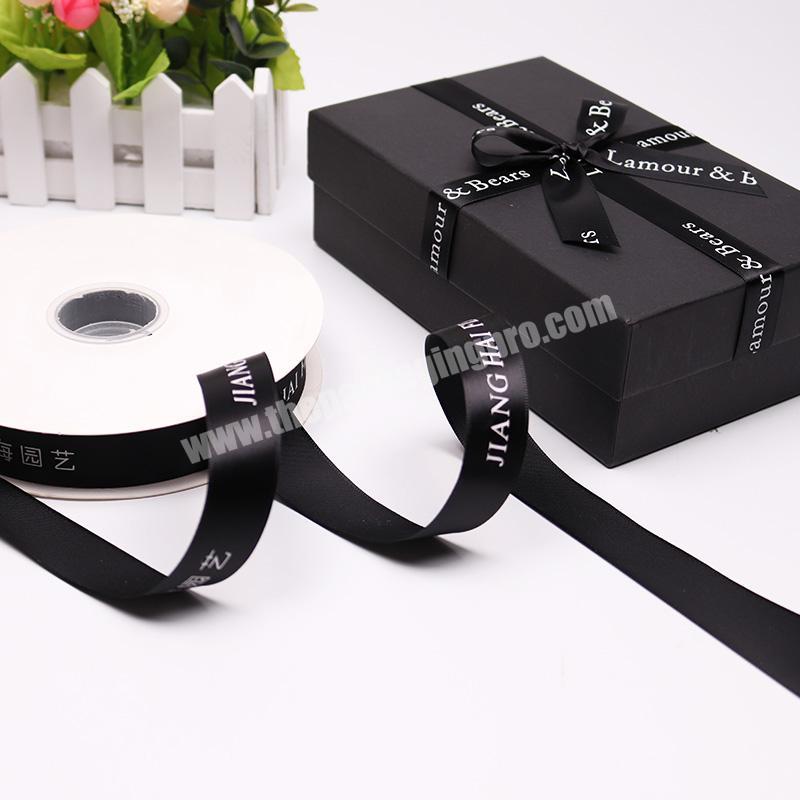 Decoration Gift Ribbon 38 mm Custom Ribbon With Logo Single Face Luxury Polyester Satin Ribbon