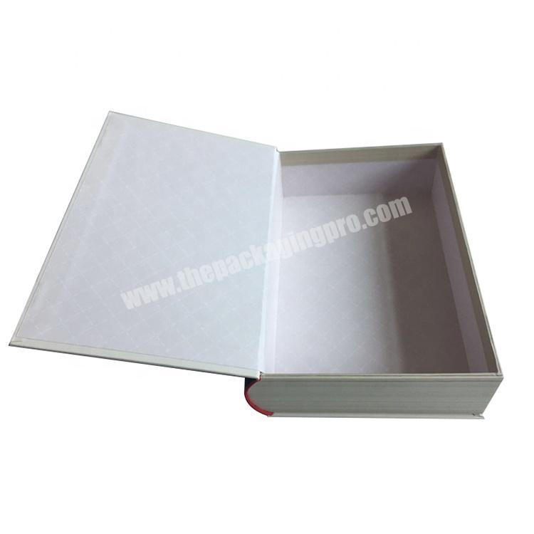 Decorative Cardboard Paper Packaging Book Shaped Gift Box With Magnetic Closure