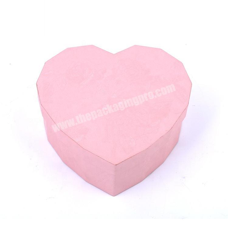 Decorative Empty Heart Shaped Cardboard Paper Wedding Sweet Gift Box Packaging With Lid