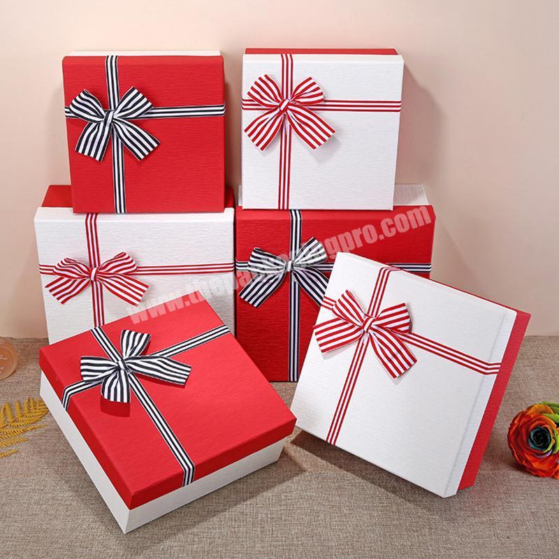 Decorative Gift Boxes With Lids Luxury Cardboard Box With Ribbon Wholesale