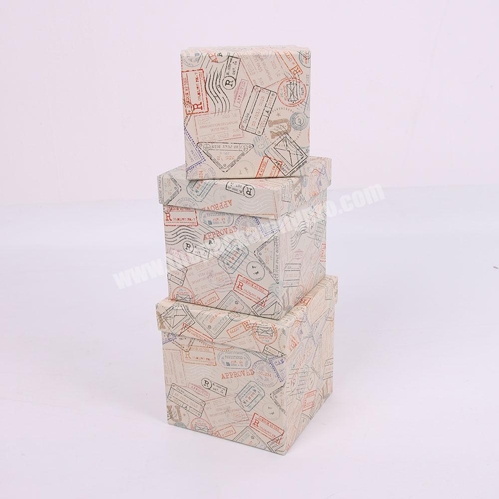 Decorative Square Cardboard Gift Boxes For Souvenirs