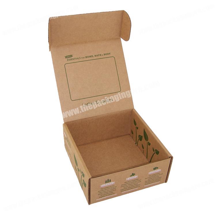 Degradable Easy Fold Colored Flat Cardboard Mailer Box Black White Corrugated Retail Box Cosmetic Face Cleaning Shipping Box