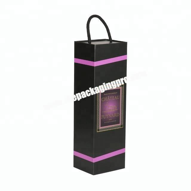 delicate rigid cardboard paper packaging boxes for wine bottle