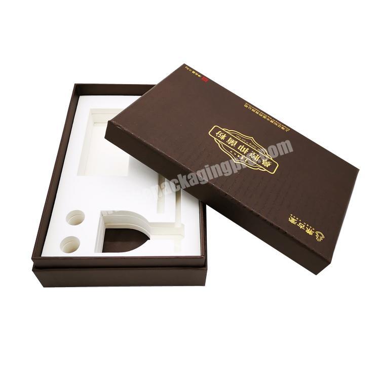 Design Small Black Packing Box Hard Cardboard Luxury Car Key Gift Box With Foam Insert Custom