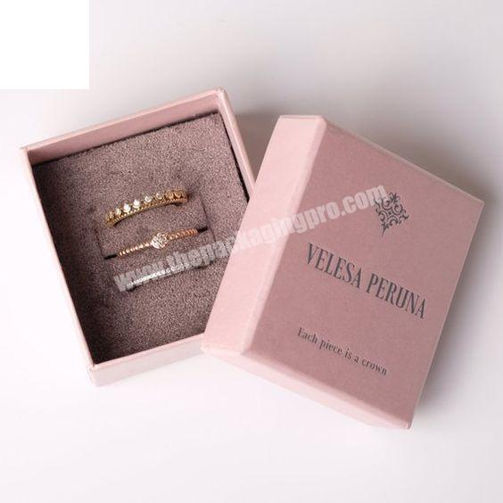 Designer custom 2 layer pick and gold jewelry box biodegradable with customized hang tags jewelry boxes