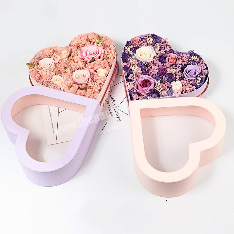 diamond Heart Shaped  Rose Valentine's Day Bouquet Florist Gift Packaging chocolate Flower gift Boxes