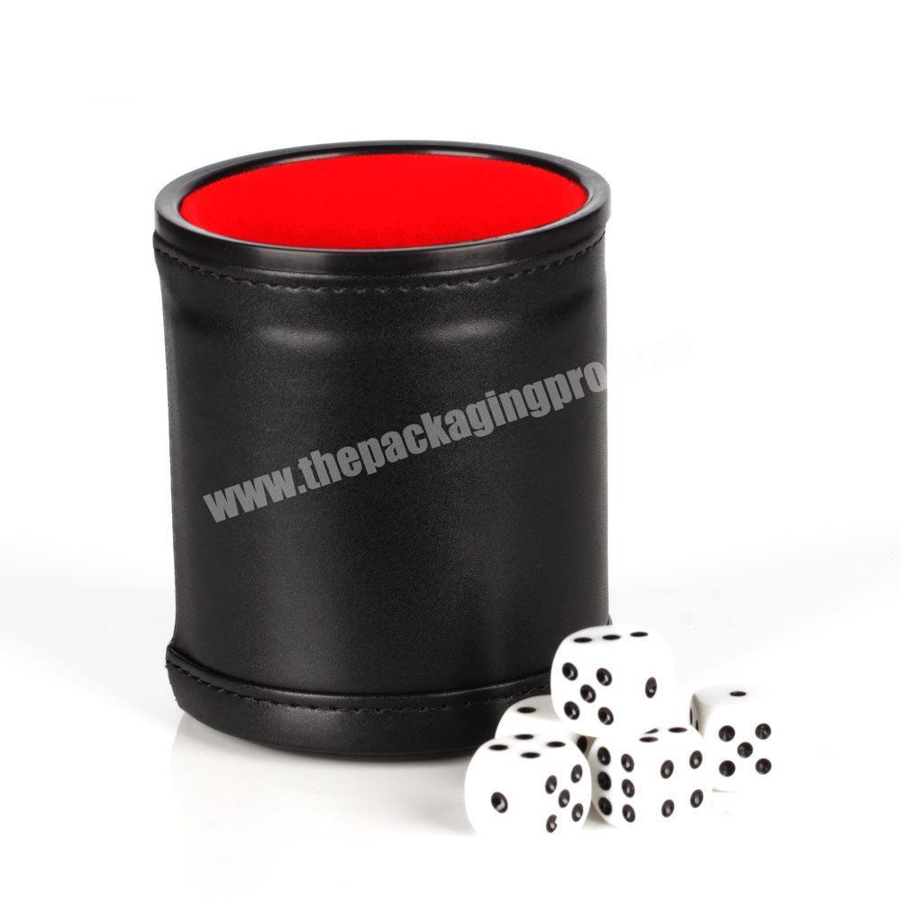 Dice Game Box PU Leather Dice Cup