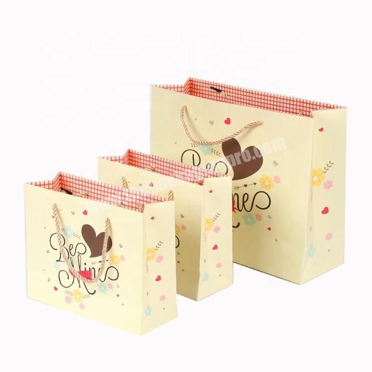 Different Sizes Your Own Logo Printing Shopping Bag Gift Packaging Paper Bags Customized