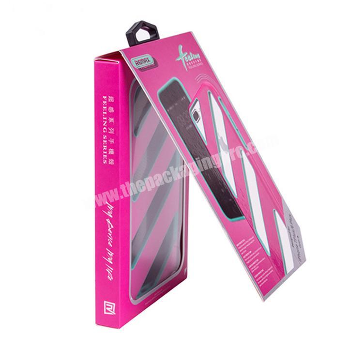 Directly manufacturer silver foil custom phone case packaging with hanger