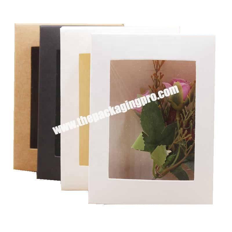 Display custom Logo flower carton paper shipping  boxes with transparent window