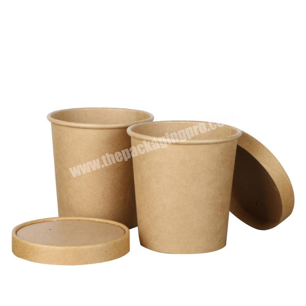 Disposable food grade porridge kraft soup cup takeout packaging box soup paper bucket
