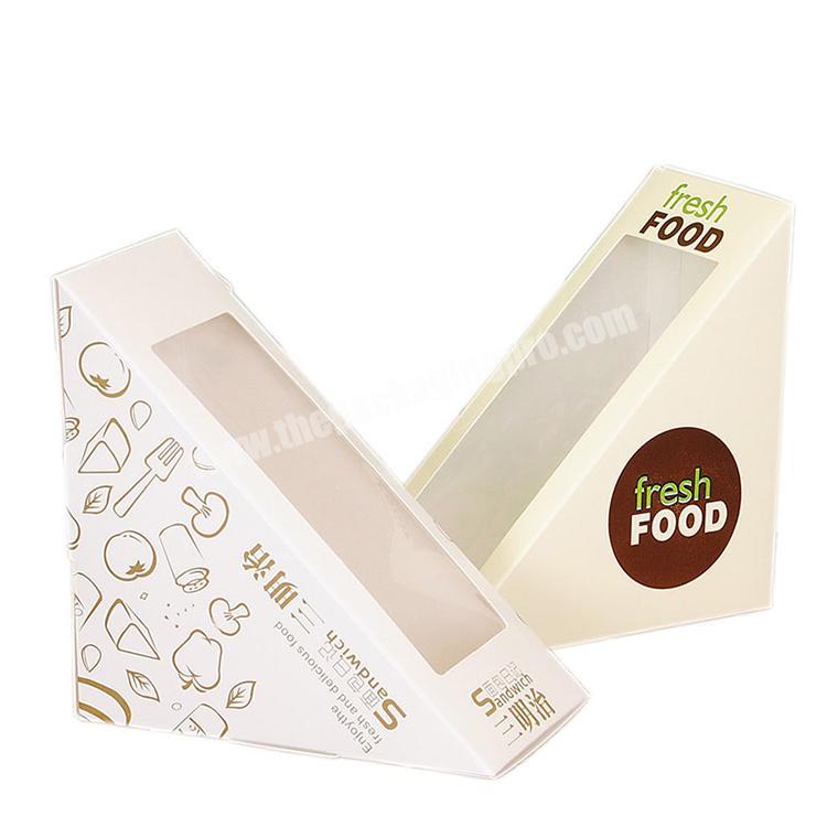 Disposable kraft paper box sandwich box  packaging box triangle packaging