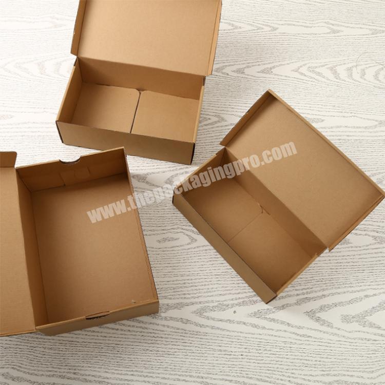 Disposable Recycle Flat Kraft Paper Packaging Box Shipping Corrugated Carton Boxes