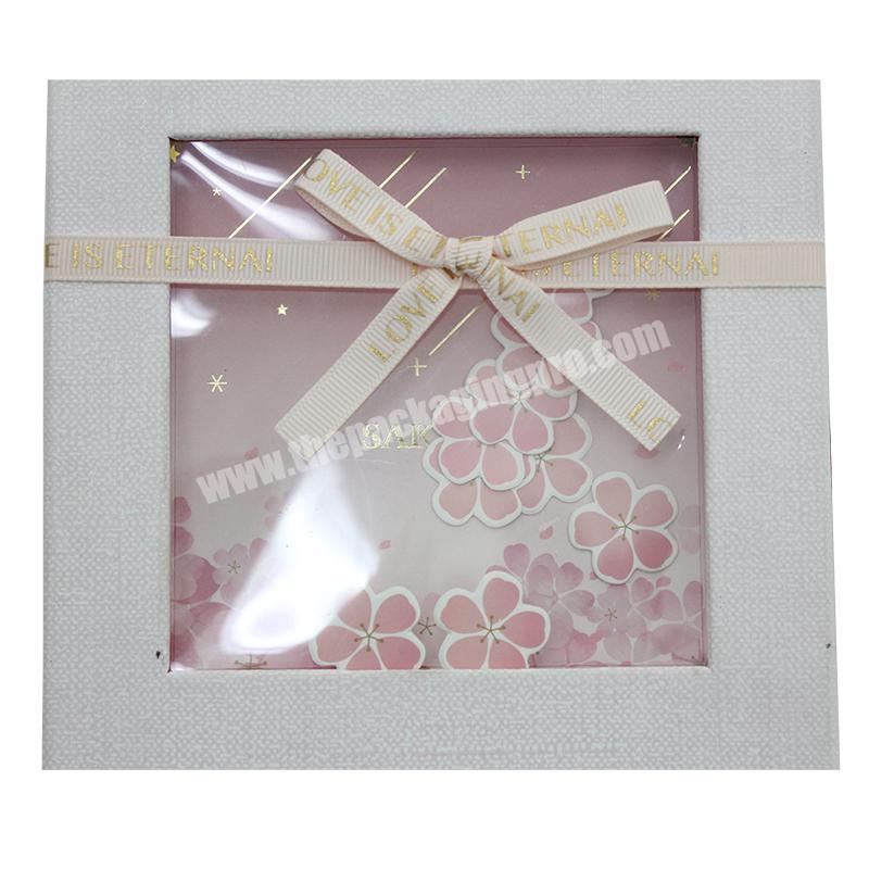 DIY Creative Valentine's Day Birthday String Handled Tuck Top Gift Boxes with Clear Window