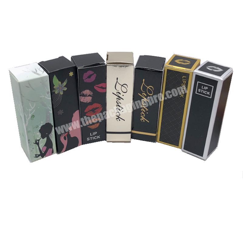 Diy  lipstick packing paper box lip balm packing empty box silver card paper gilding printing wholesale
