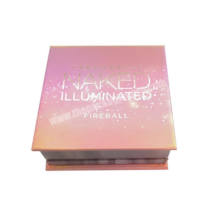 Dongguan supplier wholesale High quality handmade makeup boxes eye shadow box