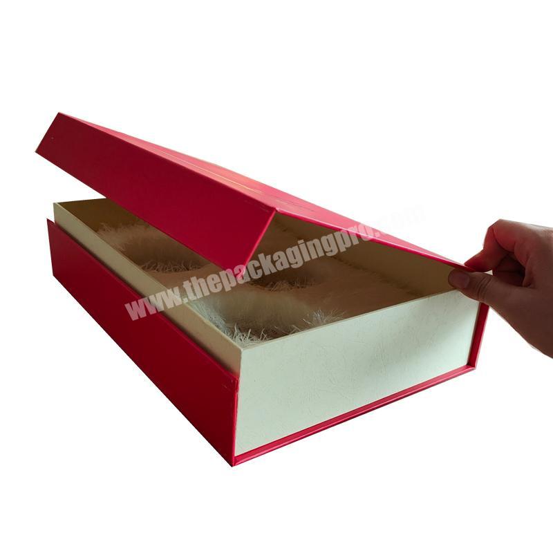 Dongming beautiful book shape coated paper tea fine packaging gift box with embossing craft