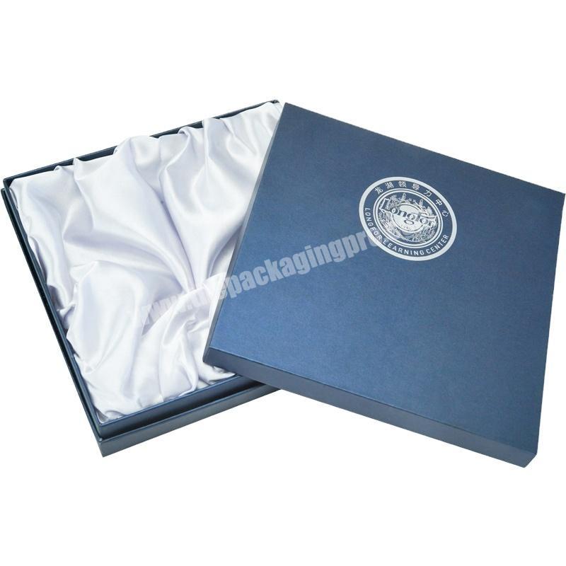 Dongming blue cosmetic custom logo gift packaging  boxes