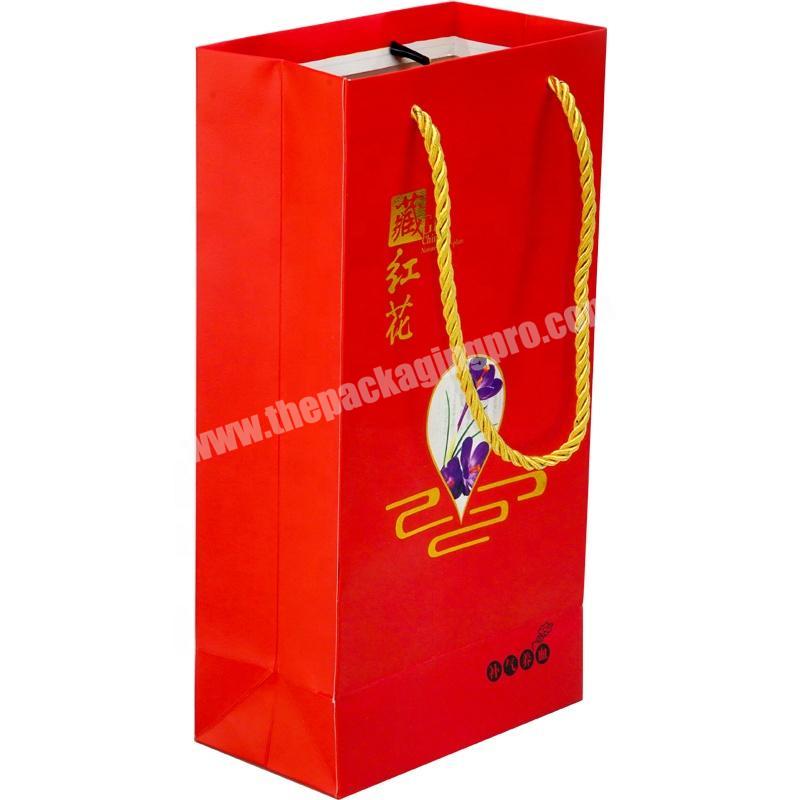Dongming Chinese specialty white cardboard paperbag for care products with button rope