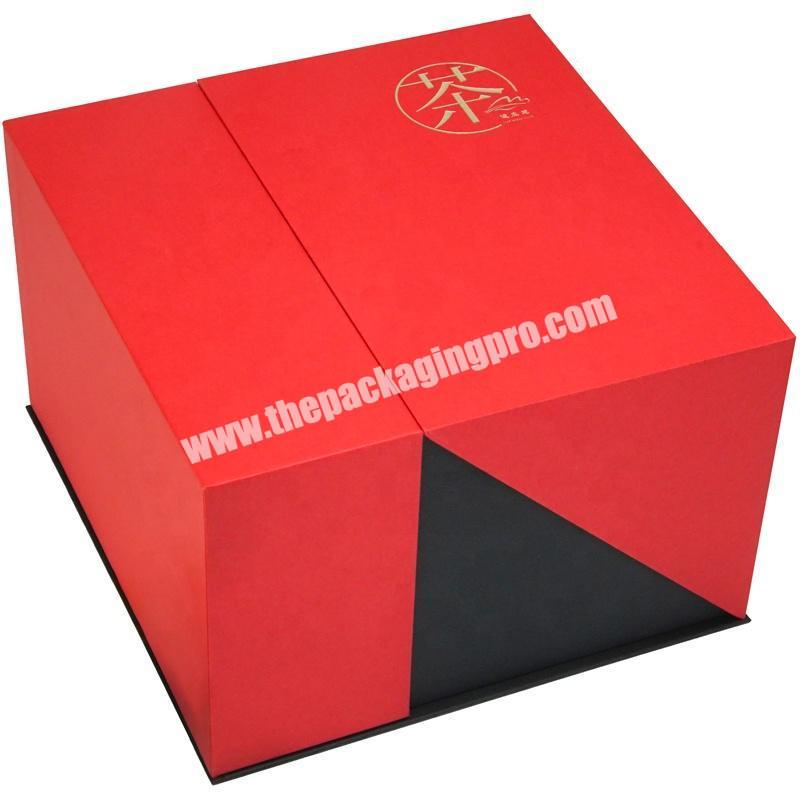 Dongming customized unusual shaped paper tea fine packaging gift box with hot stamping