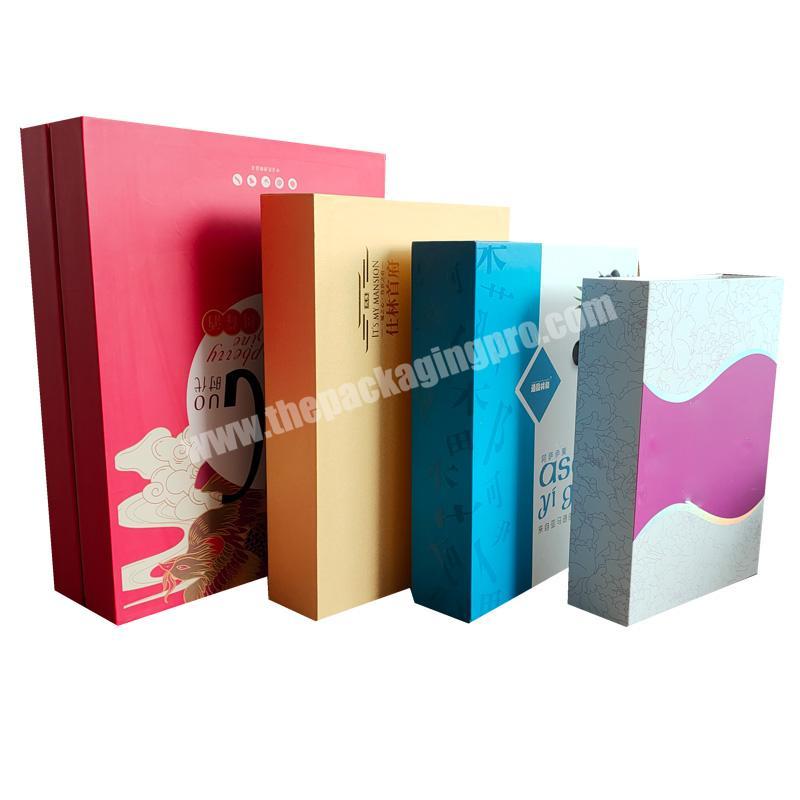 Dongming fashion coated paper heaven and earth cover packaging gift box with matt lamination