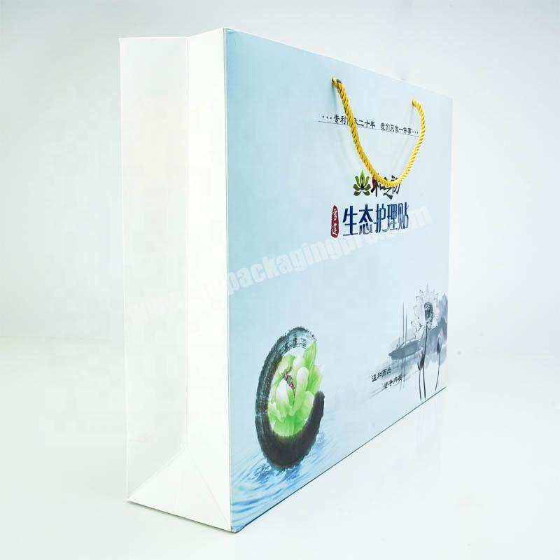 Dongming high quality ivory board paper healthy products packaging bag print white