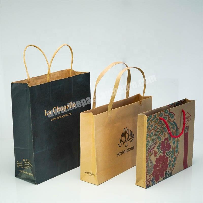Dongming wholesale custom print retail gift shopping packaging kraft paper bag