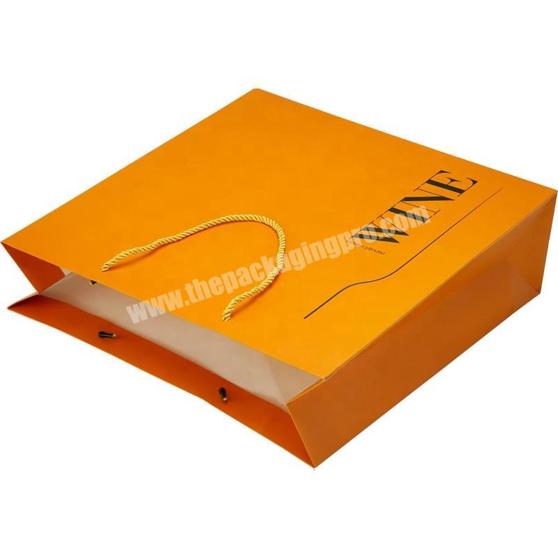 Dongming wholesale custom printed laminated paper bag for wine gift box