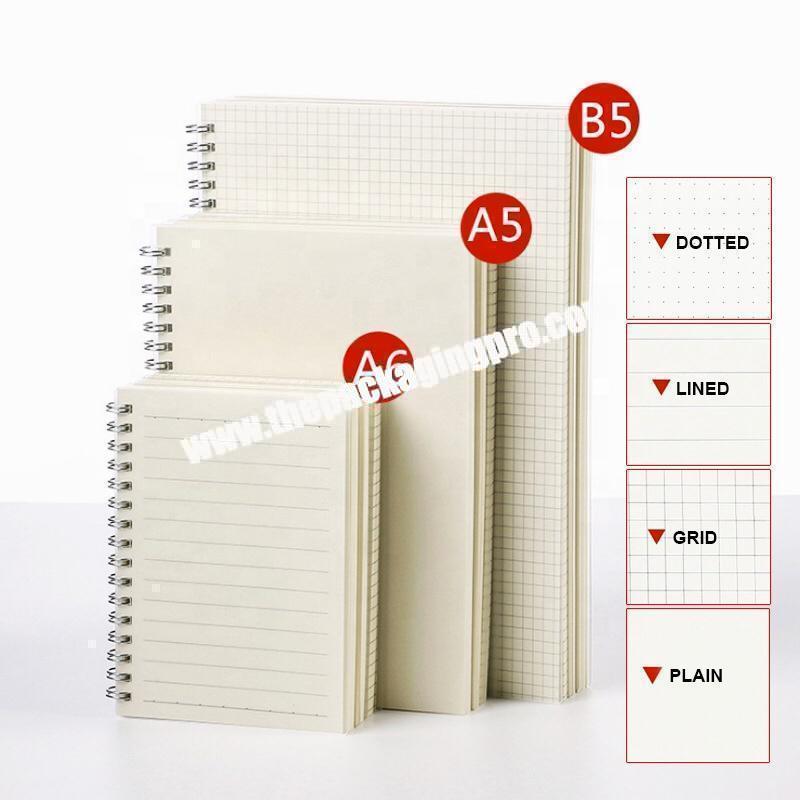 Dotted Lined Squared Grid Blank Plain Students Exercise Book Office Supplies Business Journal A4 A5 B5 Spiral Coil Notebook