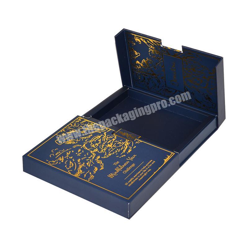 Double Door Open Cardboard Magnetic Paper Box For Jewelry