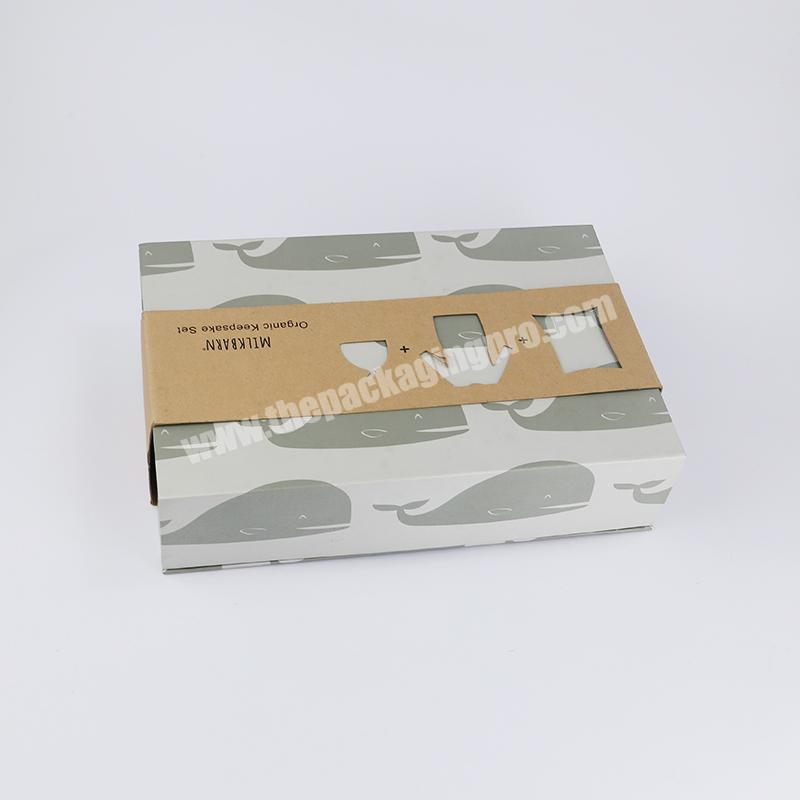 Double-Side CMYK Printed Matt Lamination Gift Box Clothes Packaging Cardboard Box Custom Paper Flat Foldable Box