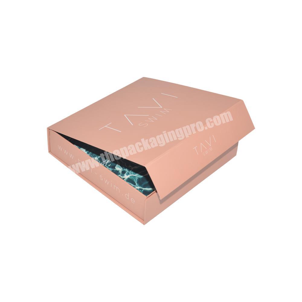 Double side printing foldable swimsuit magnetic gift boxes, Book shaped packaging box for bathing suits