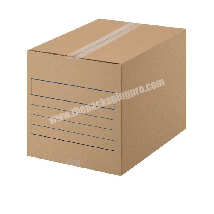 Double Wall 5 Ply Corrugated cardboard  One Color Printing Custom Logo Large Size Shipping Carton Box Packaging