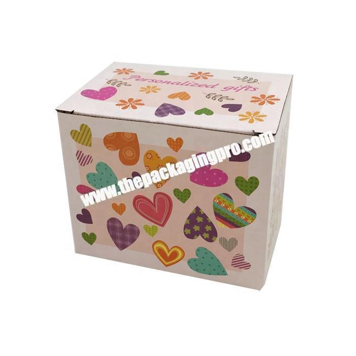 Double wall cardboard paper corrugated pot packaging box with custom design
