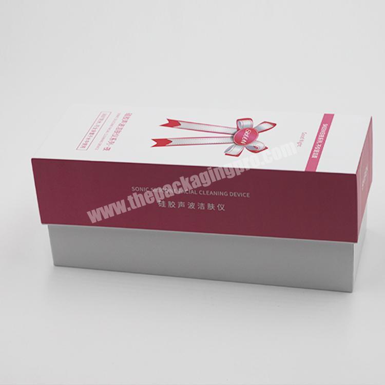 Drawer Box Pink Color Packaging with Logo Stamping for Skin Care Paper Box