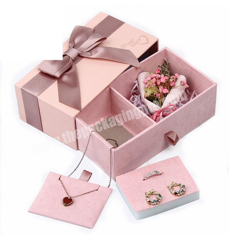 Drawer Printing Paper With Velvet Interior Jewelry Box for Earring Bracelet and so on