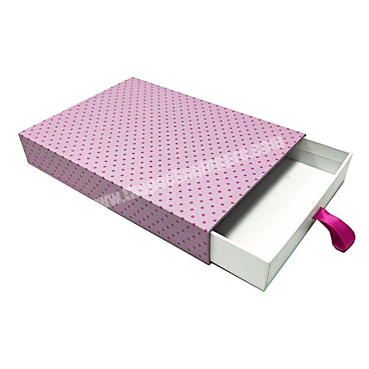 Drawer sliding slide packaging box with cover