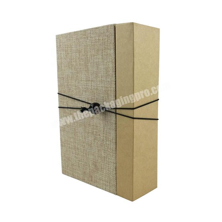 Drawer Style Linen Luxury Handmade Gift Packaging Box For Tea