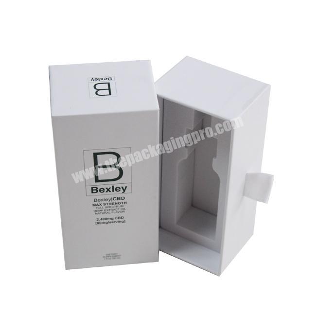 Drawer Style Personal Care Box Custom Recyclable White Cardboard Rigid Paper with EVA Insert