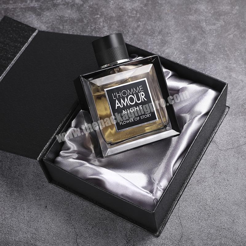 Dubai Perfume Gift Box Packaging Printing black card paper box custom design paper empty bottle luxury packaging perfume box