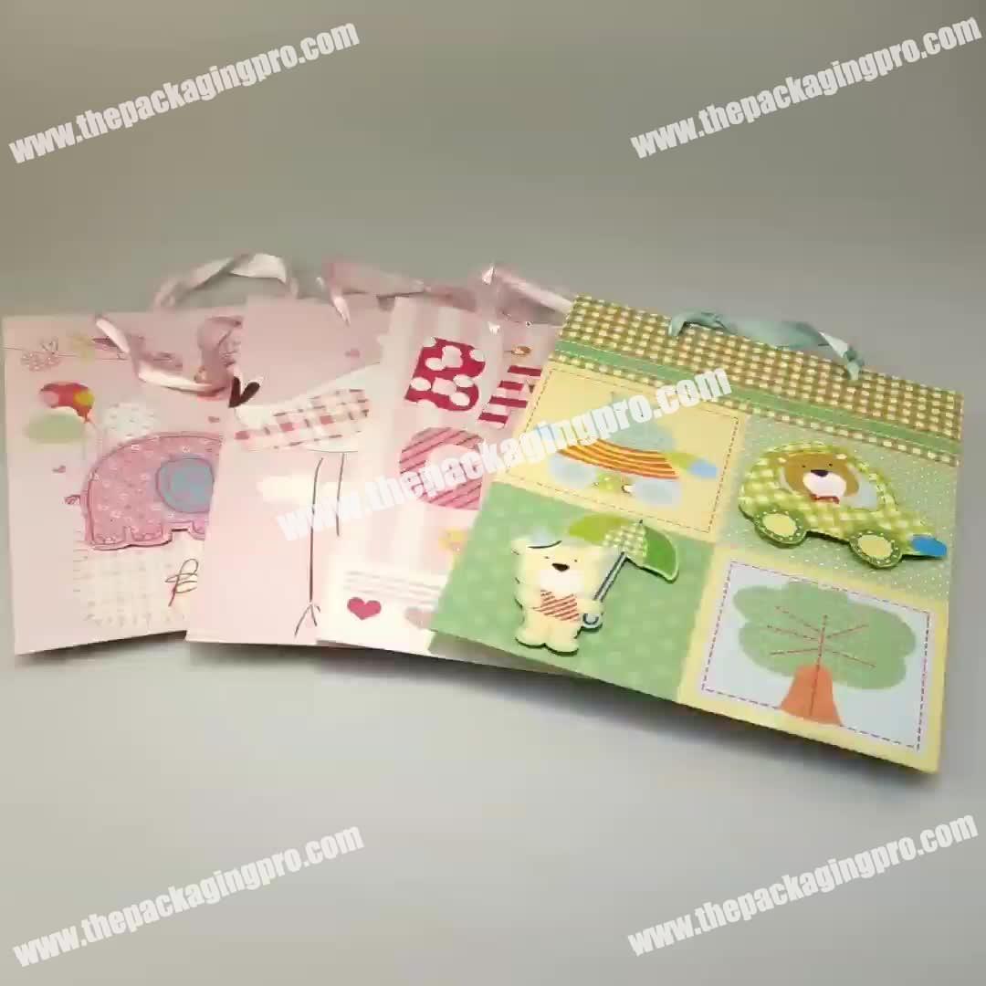 Durable Latest Large Present  Fashionable Shopping Gift Bags for Birthday Party Gift