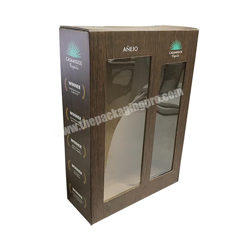 Durable wine bottle box cardboard luxury by professional manufacturer