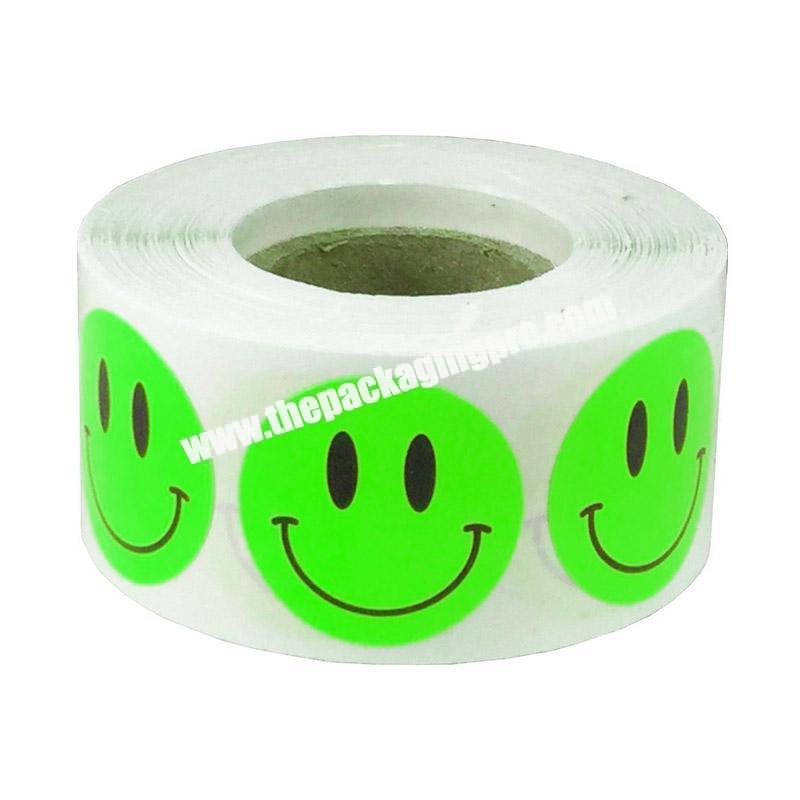 E-commerce Hot Sale PrintingPackaging Smiling Face Sticker Product Label Stickers Custom