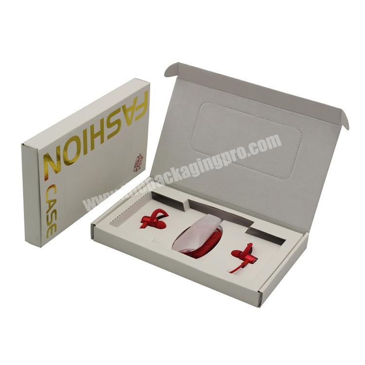 Eco Cell Phone Case Corrugated Shipping Mailer Box Packaging With Logo Printing