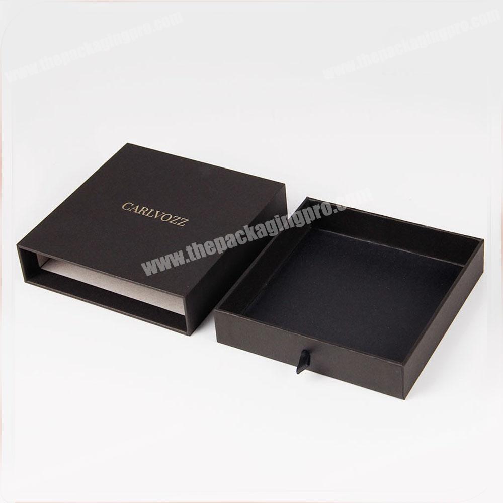 eco custom made black cardboard packing paper gift box